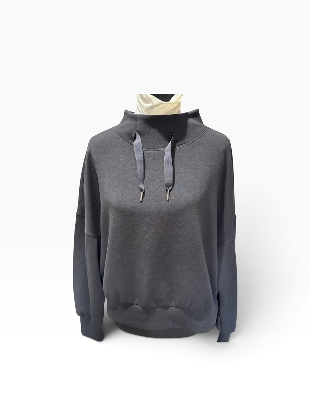 SPANX Black Women’s Turtleneck Drawstring Pullover